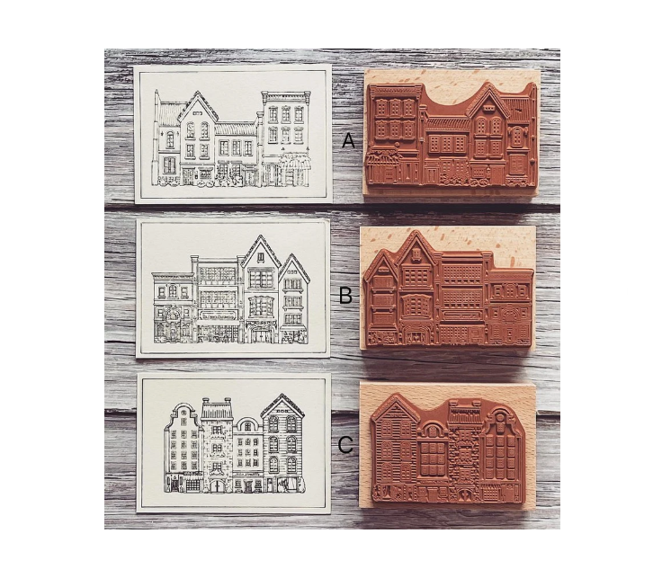 LadyF05 Studio Rubber Stamp France Old Town