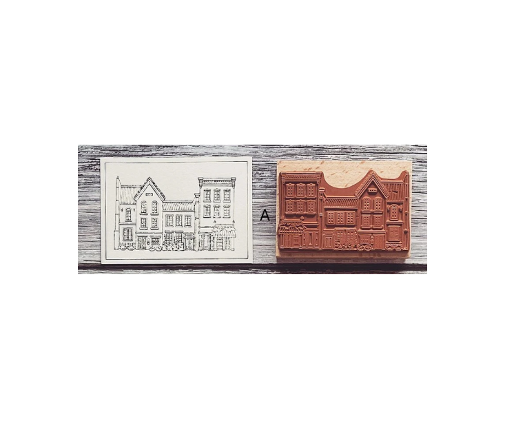 LadyF05 Studio Rubber Stamp France Old Town