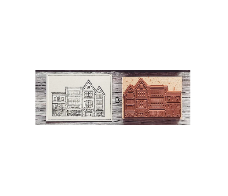 LadyF05 Studio Rubber Stamp France Old Town