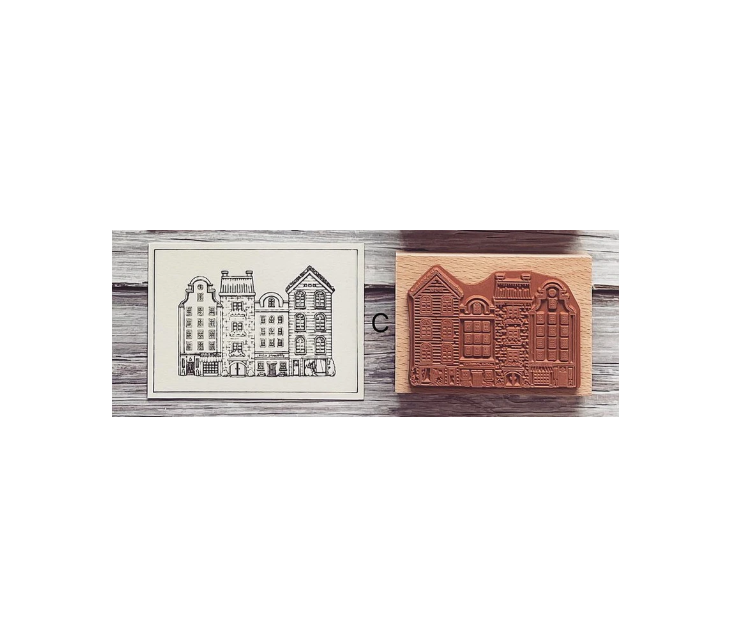 LadyF05 Studio Rubber Stamp France Old Town