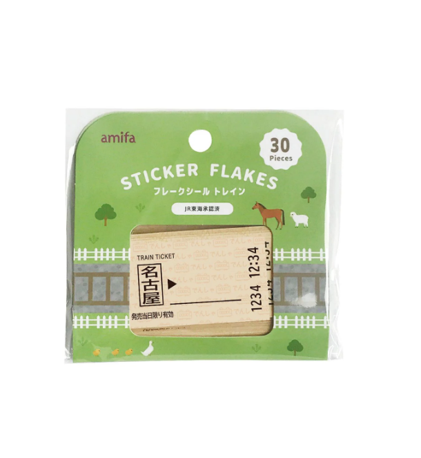 Amifa Flake Sticker Train Ticket 30 Pieces