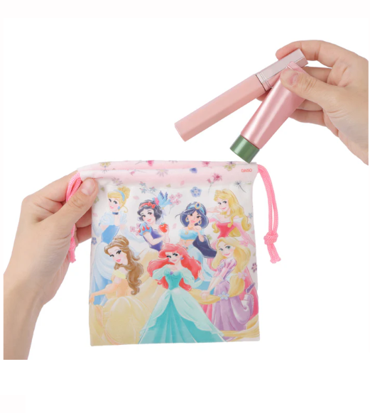 Daiso Disney Fluffy Drawstring Bag