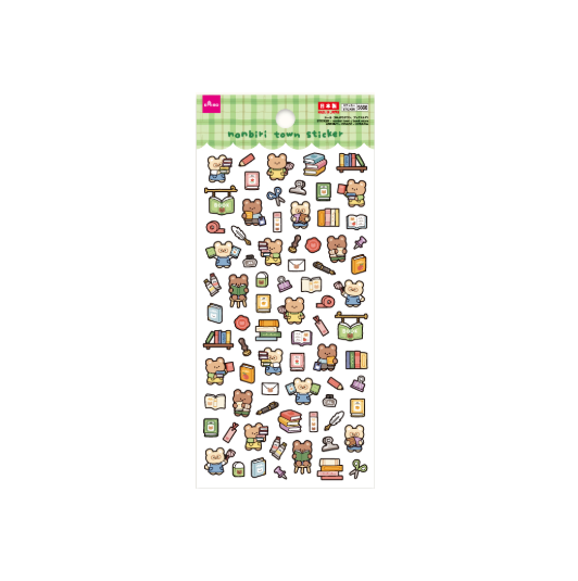 Daiso Nonbiri Town Sticker Cute Animals Live