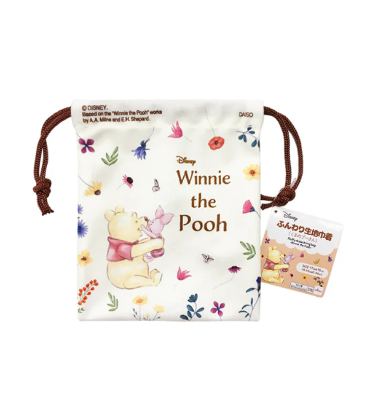 Daiso Disney Fluffy Drawstring Bag