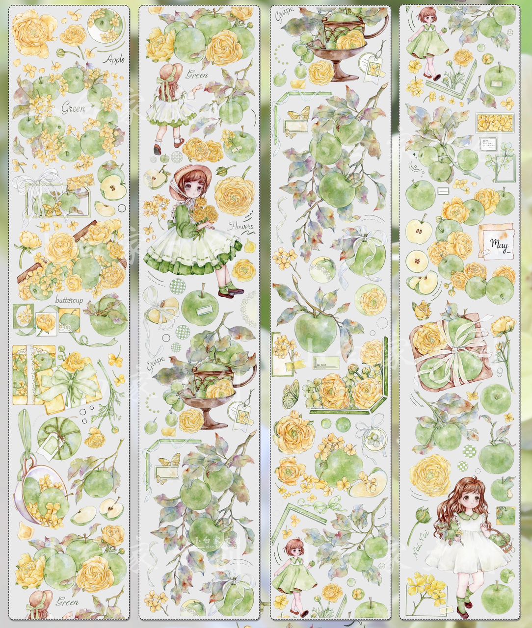 Little White Xiaobai Jio Green Apple Girl 100cm Pet Sampler