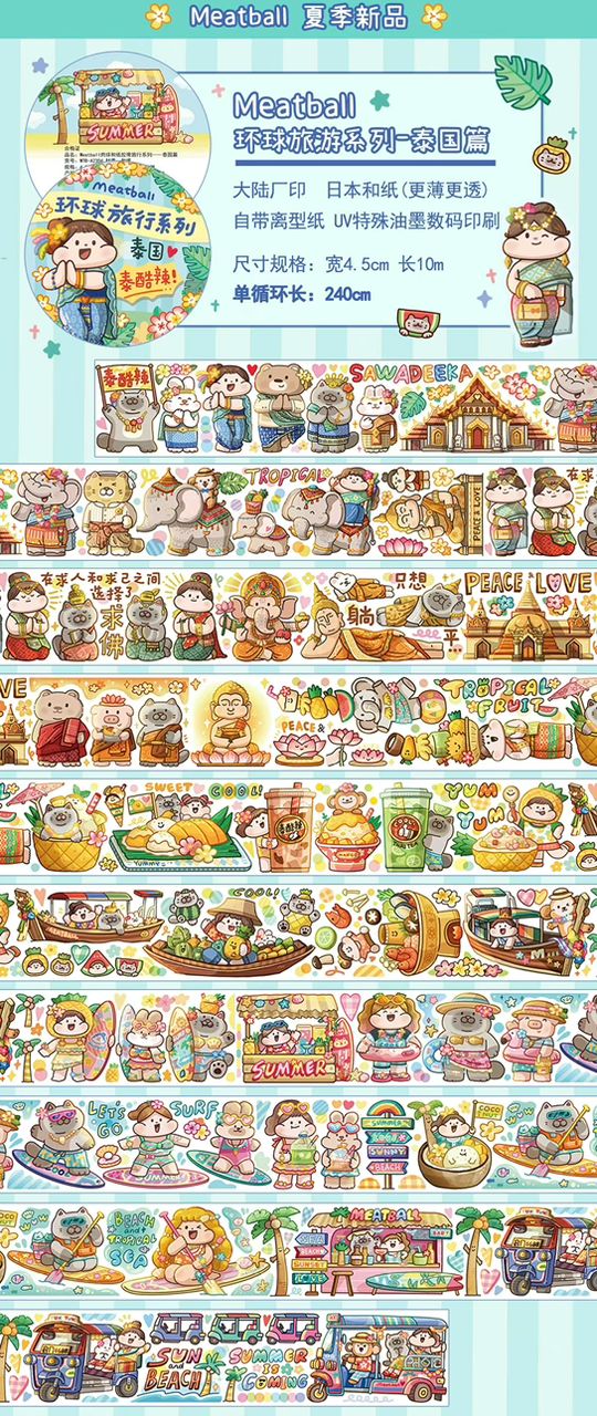 Meatball 240cm Washi Sampler Vol.2