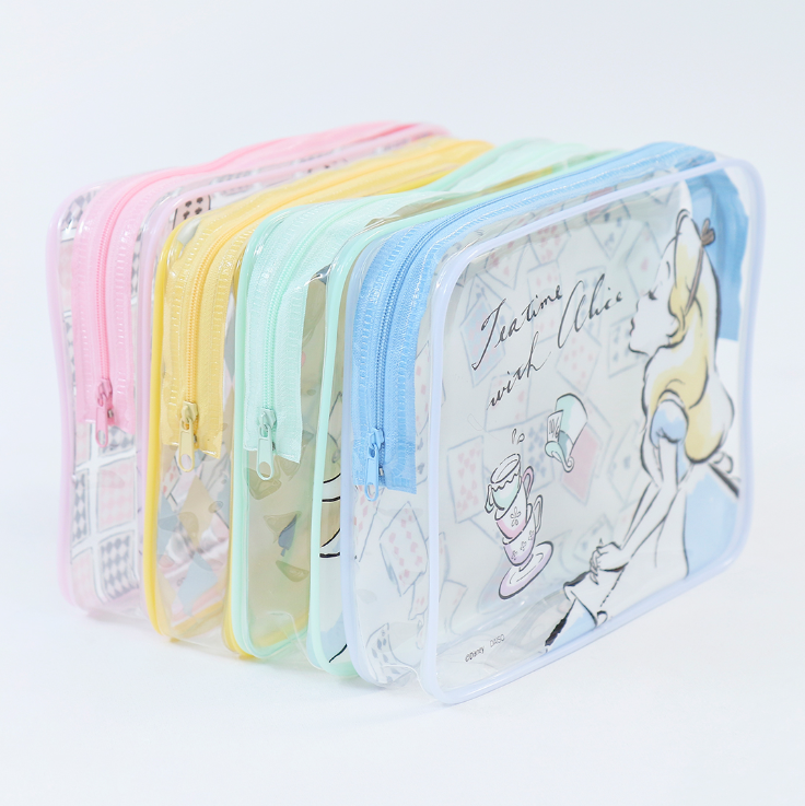 Daiso Vinyl Pouch With Gusset Alice In Wonderland