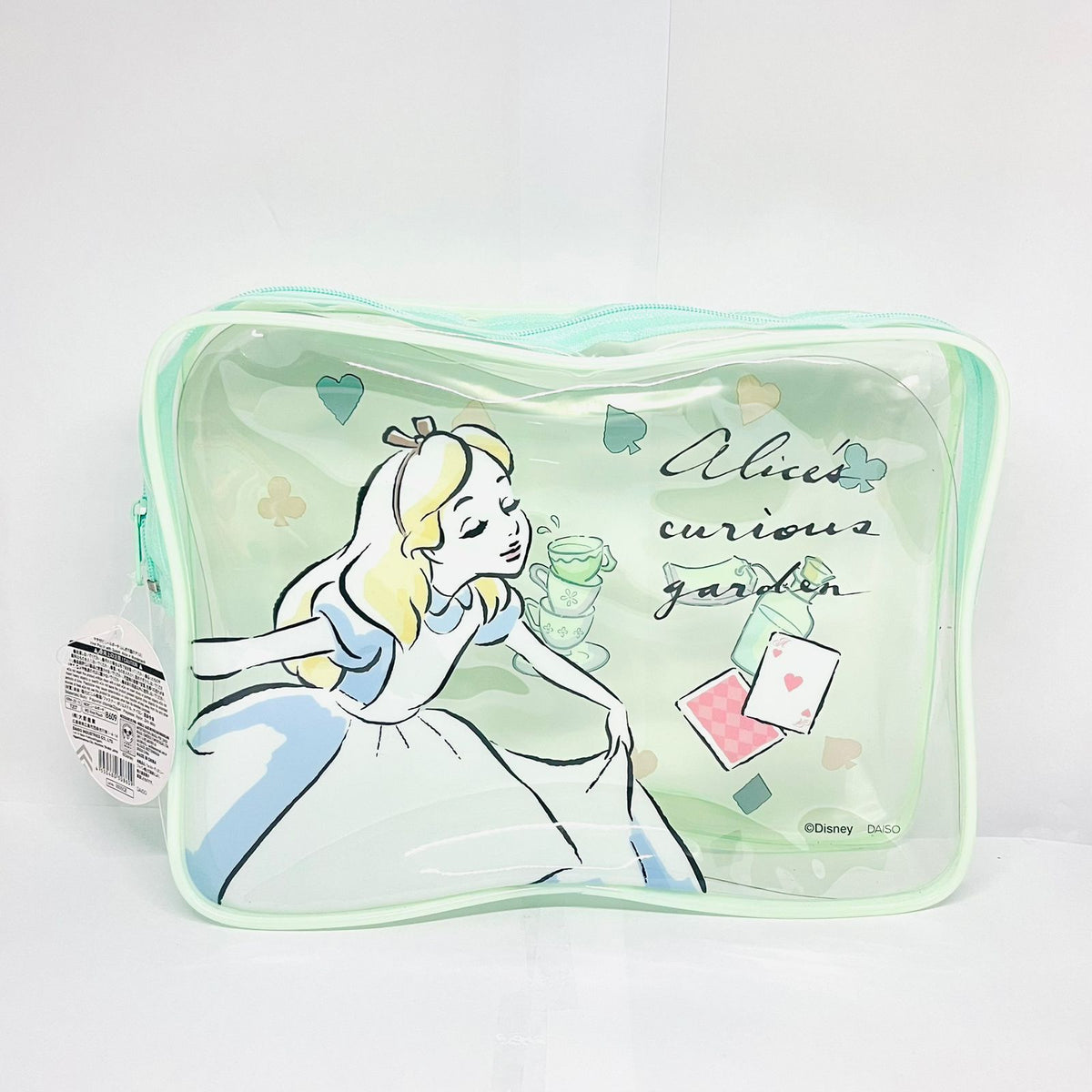 Daiso Vinyl Pouch With Gusset Alice In Wonderland