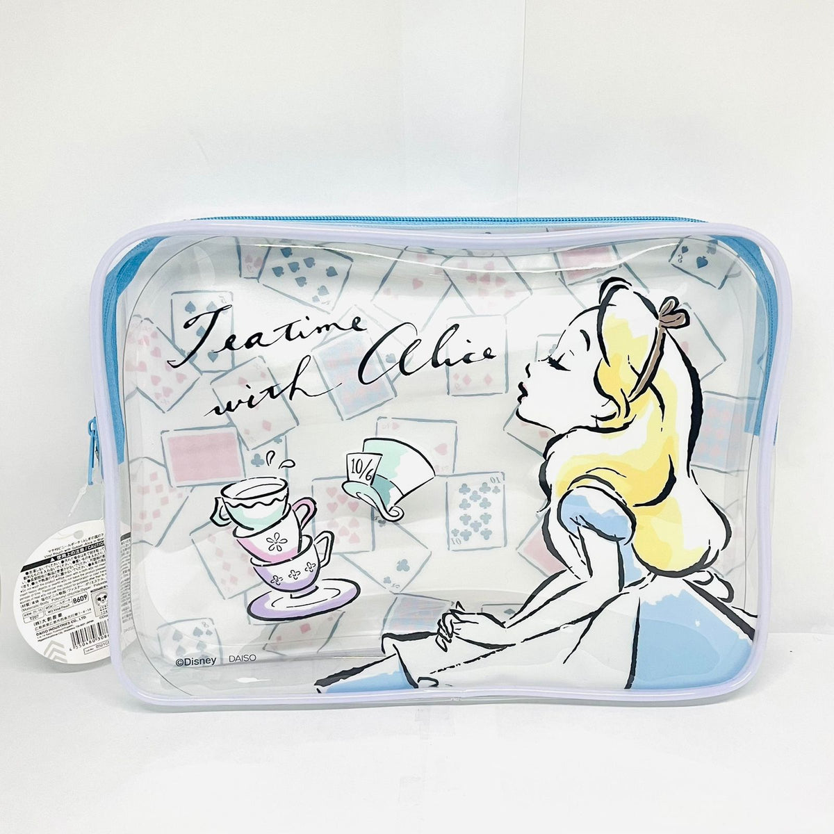 Daiso Vinyl Pouch With Gusset Alice In Wonderland