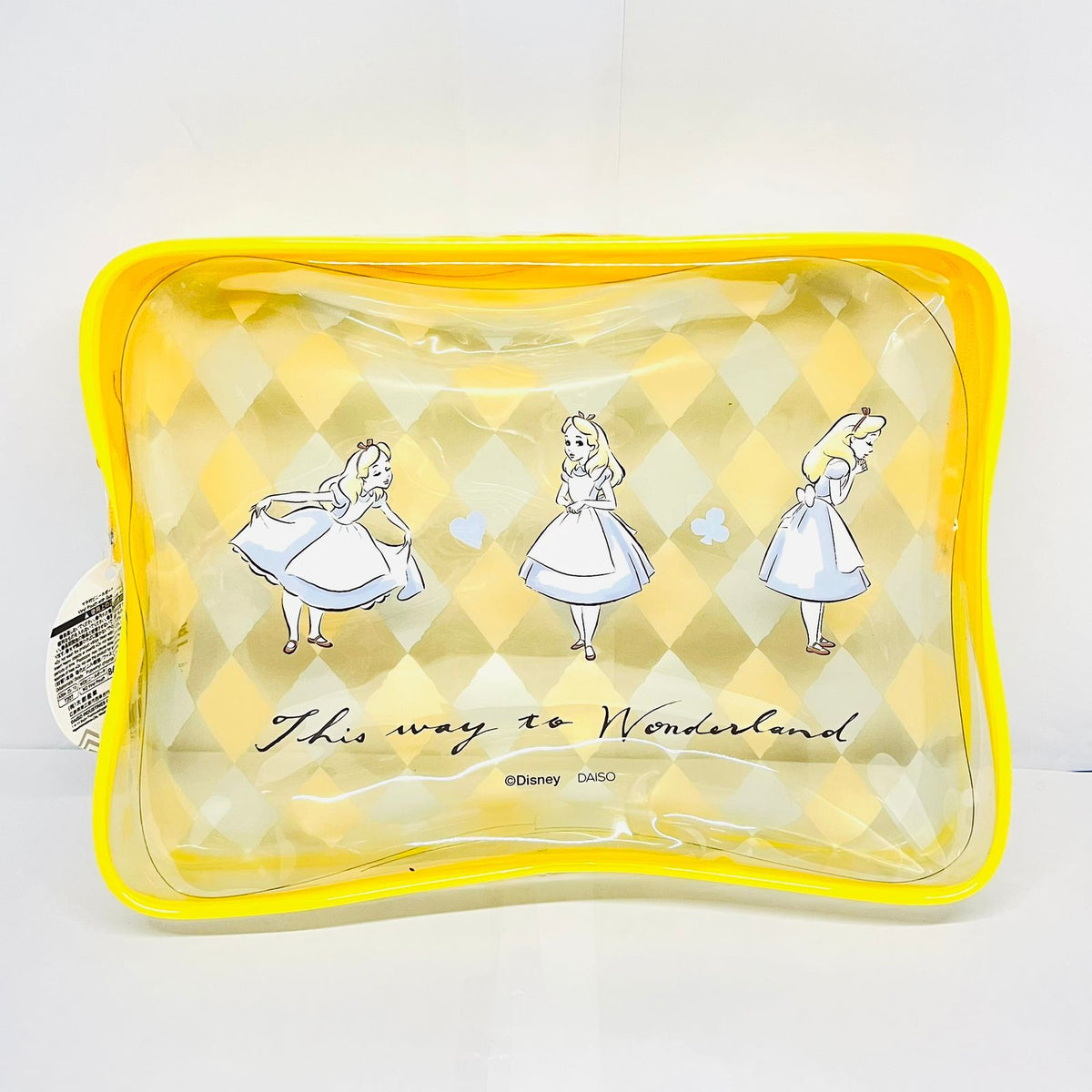 Daiso Vinyl Pouch With Gusset Alice In Wonderland