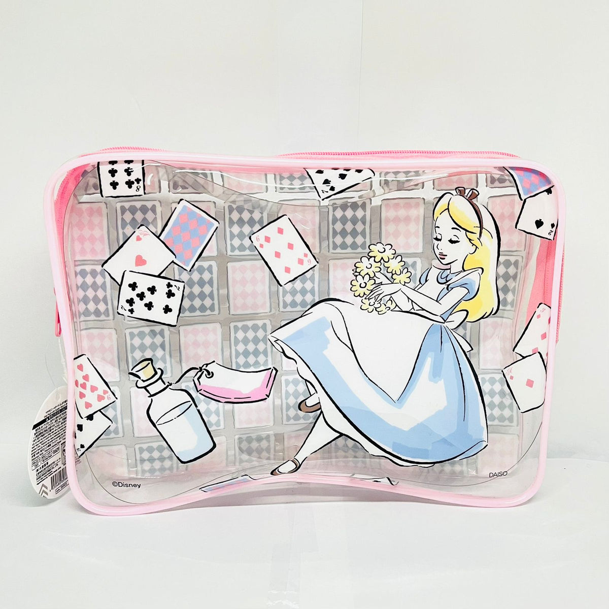 Daiso Vinyl Pouch With Gusset Alice In Wonderland