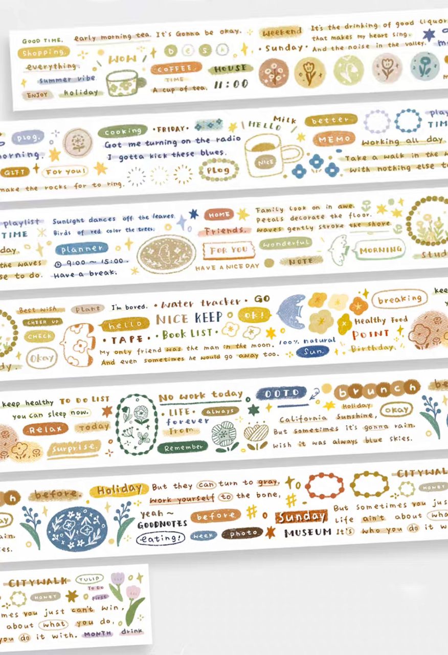 Orange Studio 100cm Washi Sampler