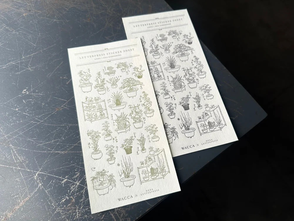 Oeda Letter Press Sticker Sheet