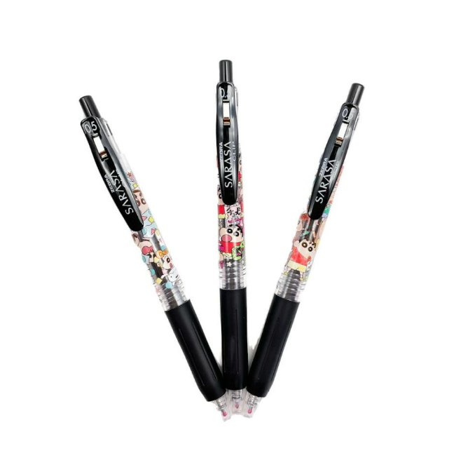 Sarasa Clip Crayon Shin Chan Ballpoint Pen 0.5 Set of 3 Black