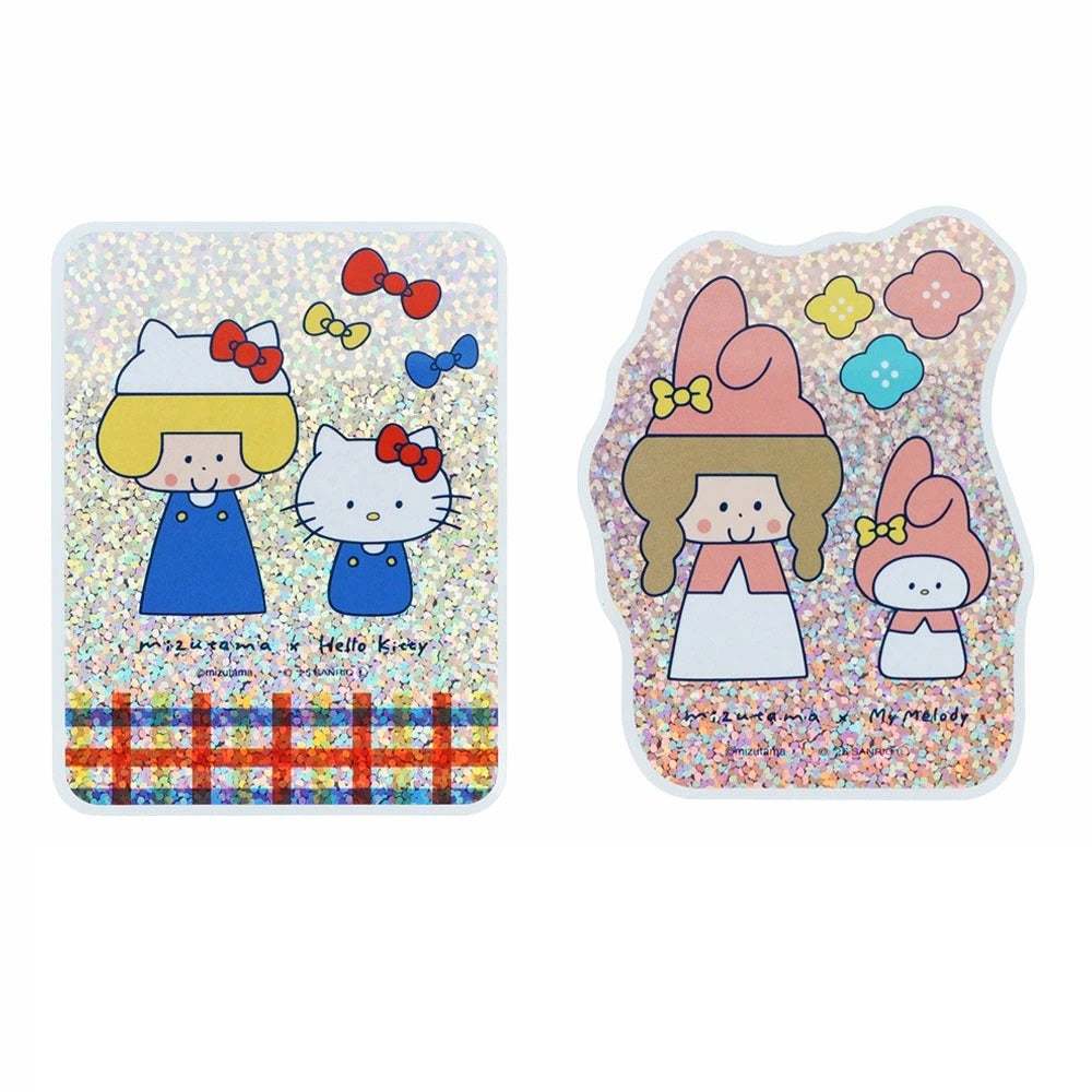 Sunstar Mizutama x Sanrio Characters Glittery Holographic Stickers