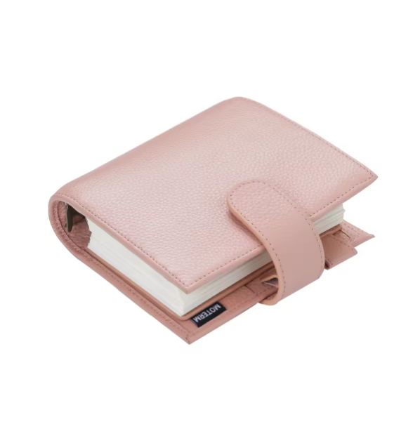 Moterm Luxe 2.0 Series Pocket Size Leather A7 Diary - Dusty Rose