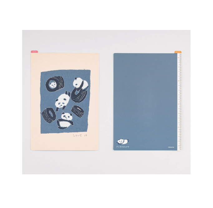 Hobonichi 2024 Jin Kitamura Pencil Board Love it (Panda) Plastic Sheet