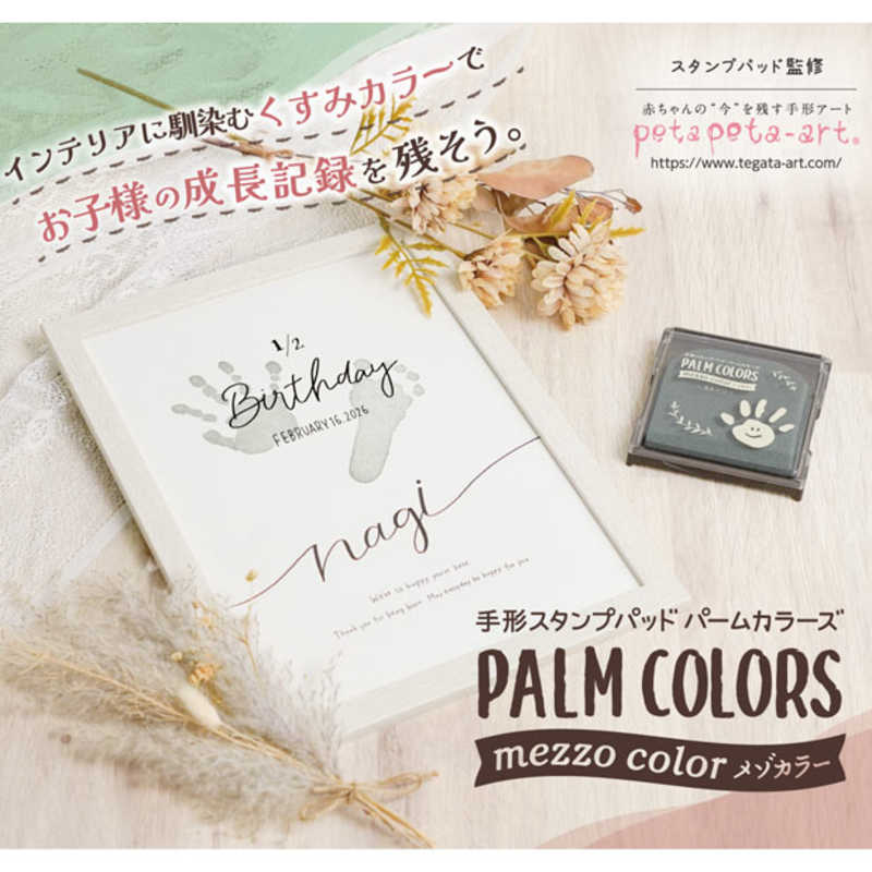 Shachihata Handprint Stamp Pad Palm Colors Mezzo Color - Mint