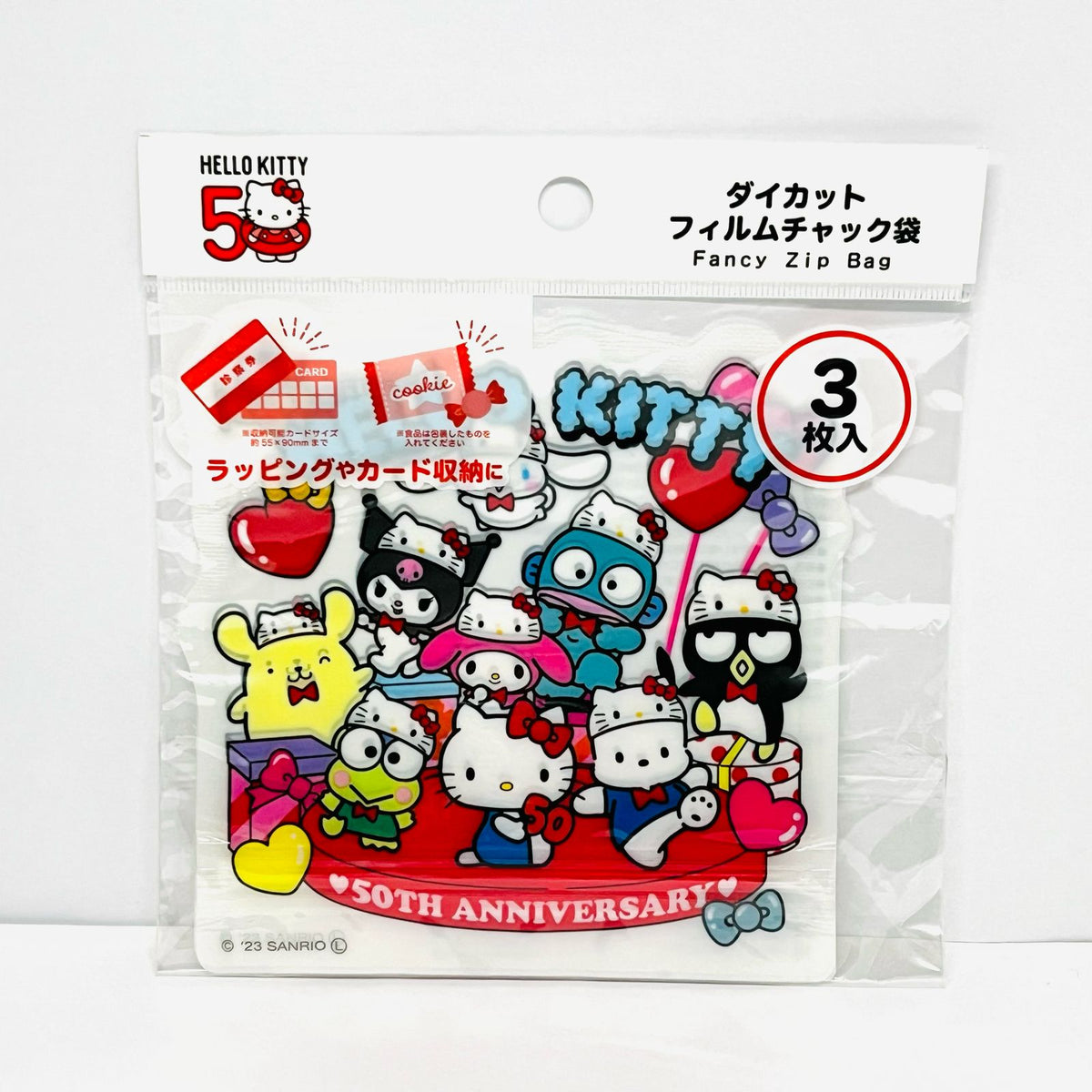 Sanrio Characters 50th Anniversary Fancy Zip Lock Bag