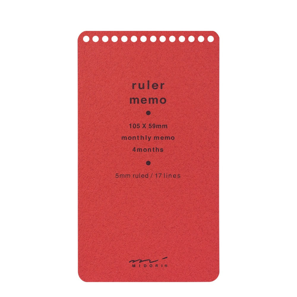Midori Small Ruler Monthly Memo Pad