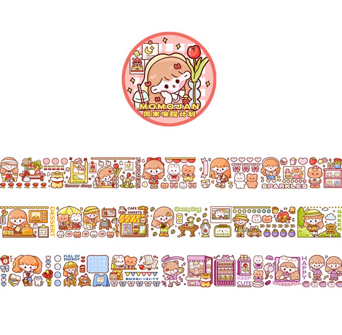 Momojan 140cm Washi Sampler Cheerful