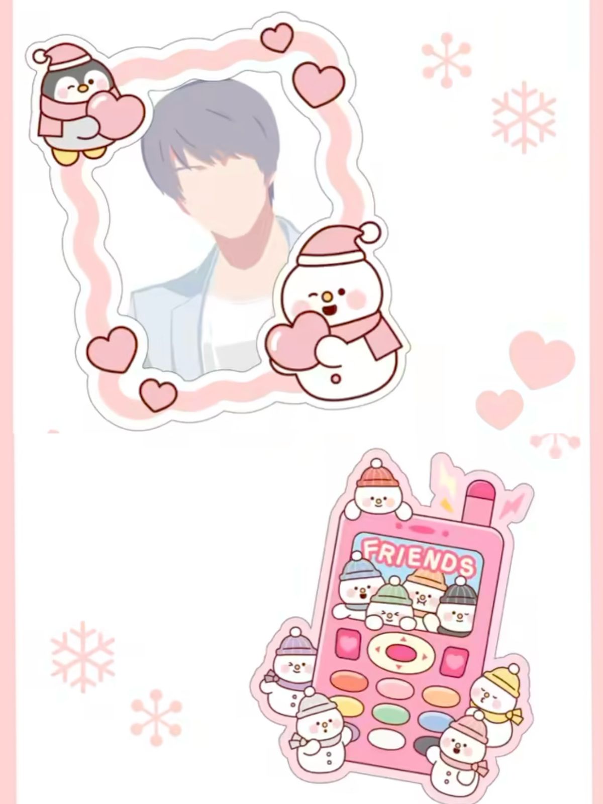 Gaia Mochi Mochi Friend Die Cut Sticker Snowman