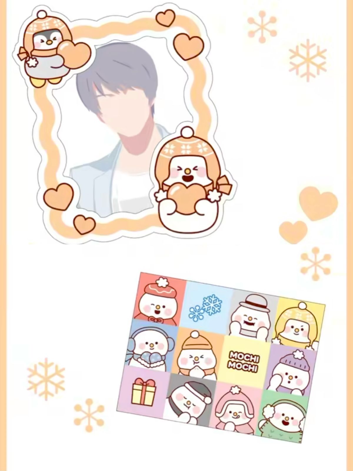 Gaia Mochi Mochi Friend Die Cut Sticker Snowman