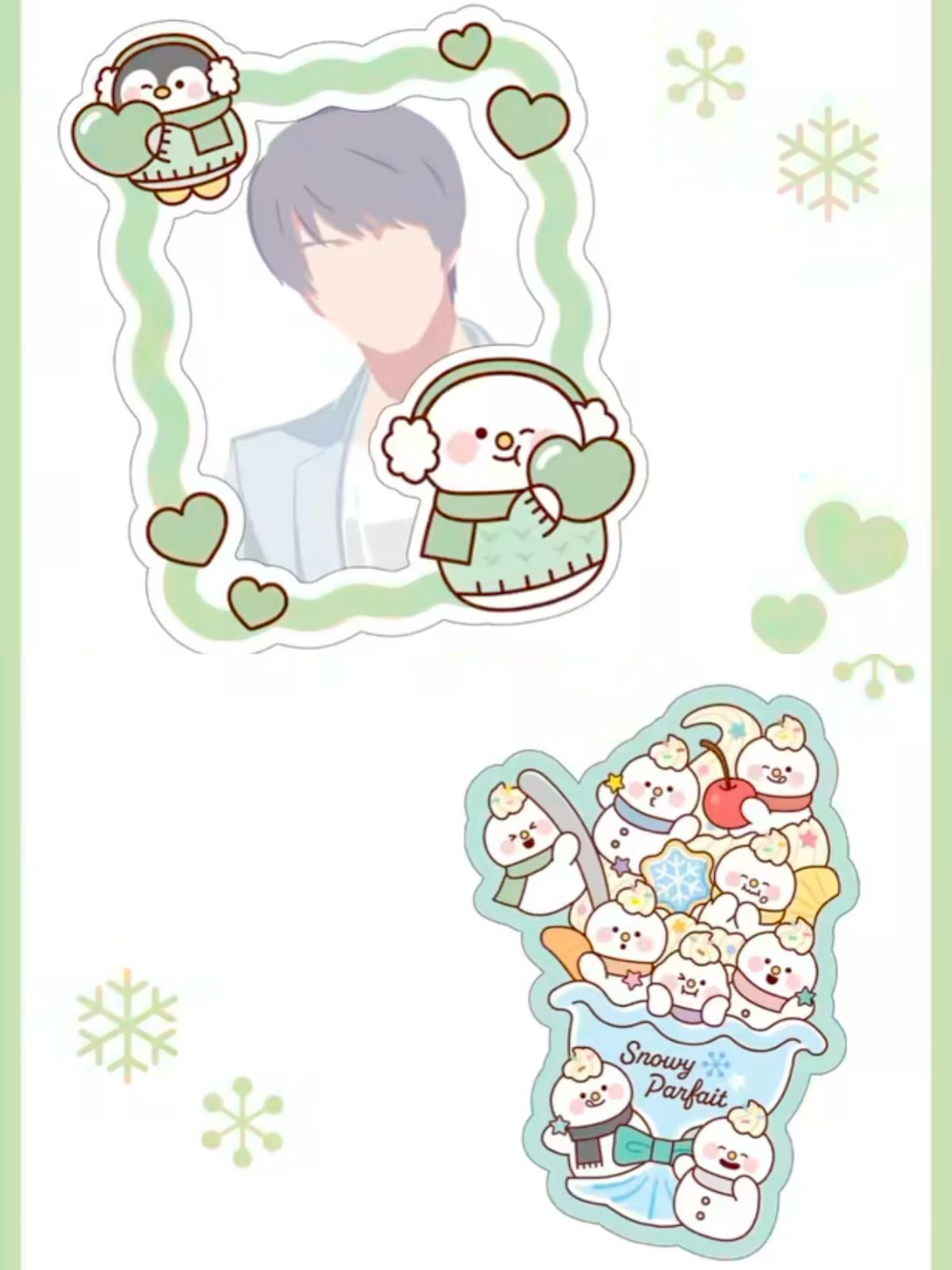 Gaia Mochi Mochi Friend Die Cut Sticker Snowman