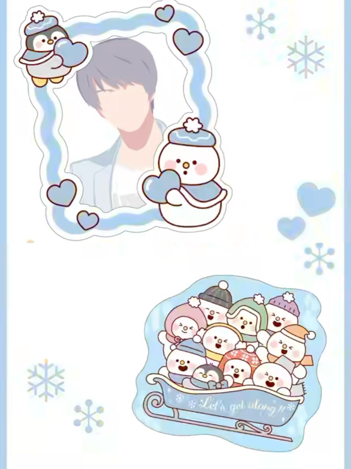 Gaia Mochi Mochi Friend Die Cut Sticker Snowman