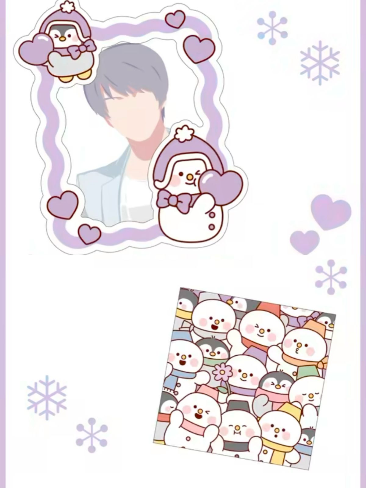 Gaia Mochi Mochi Friend Die Cut Sticker Snowman