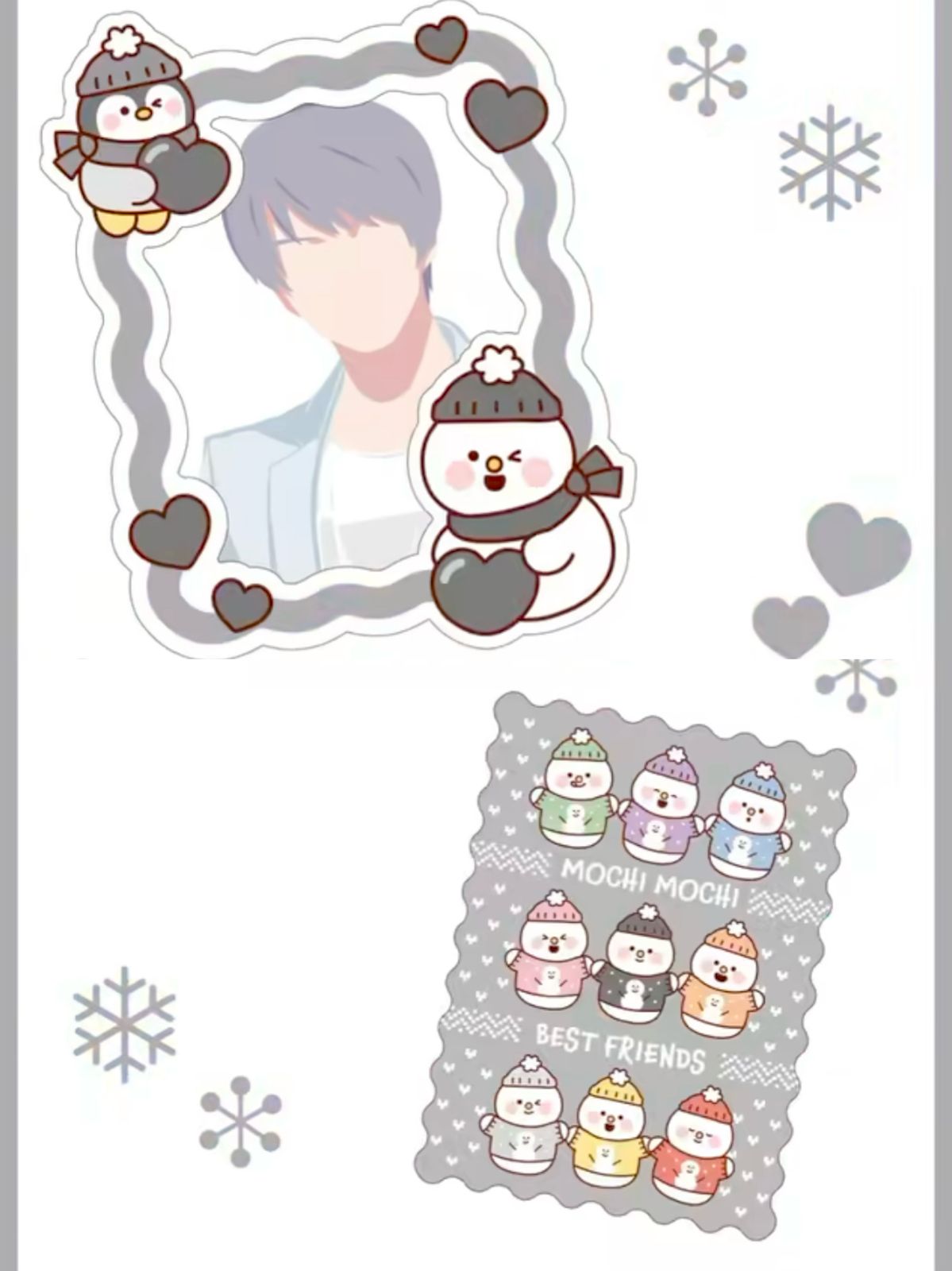 Gaia Mochi Mochi Friend Die Cut Sticker Snowman