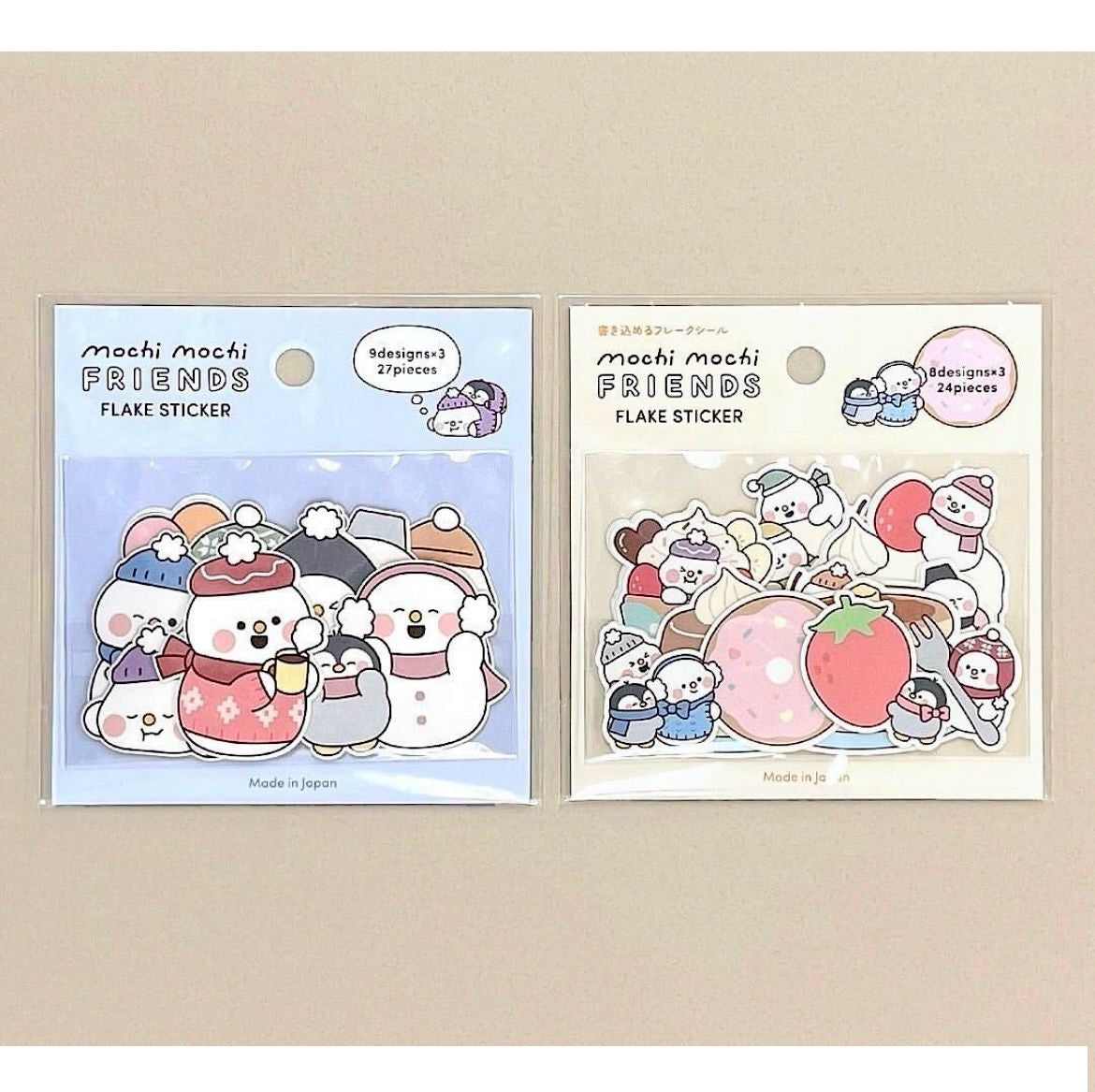 Gaia Mochi Mochi Friends Flake Sticker Snowman
