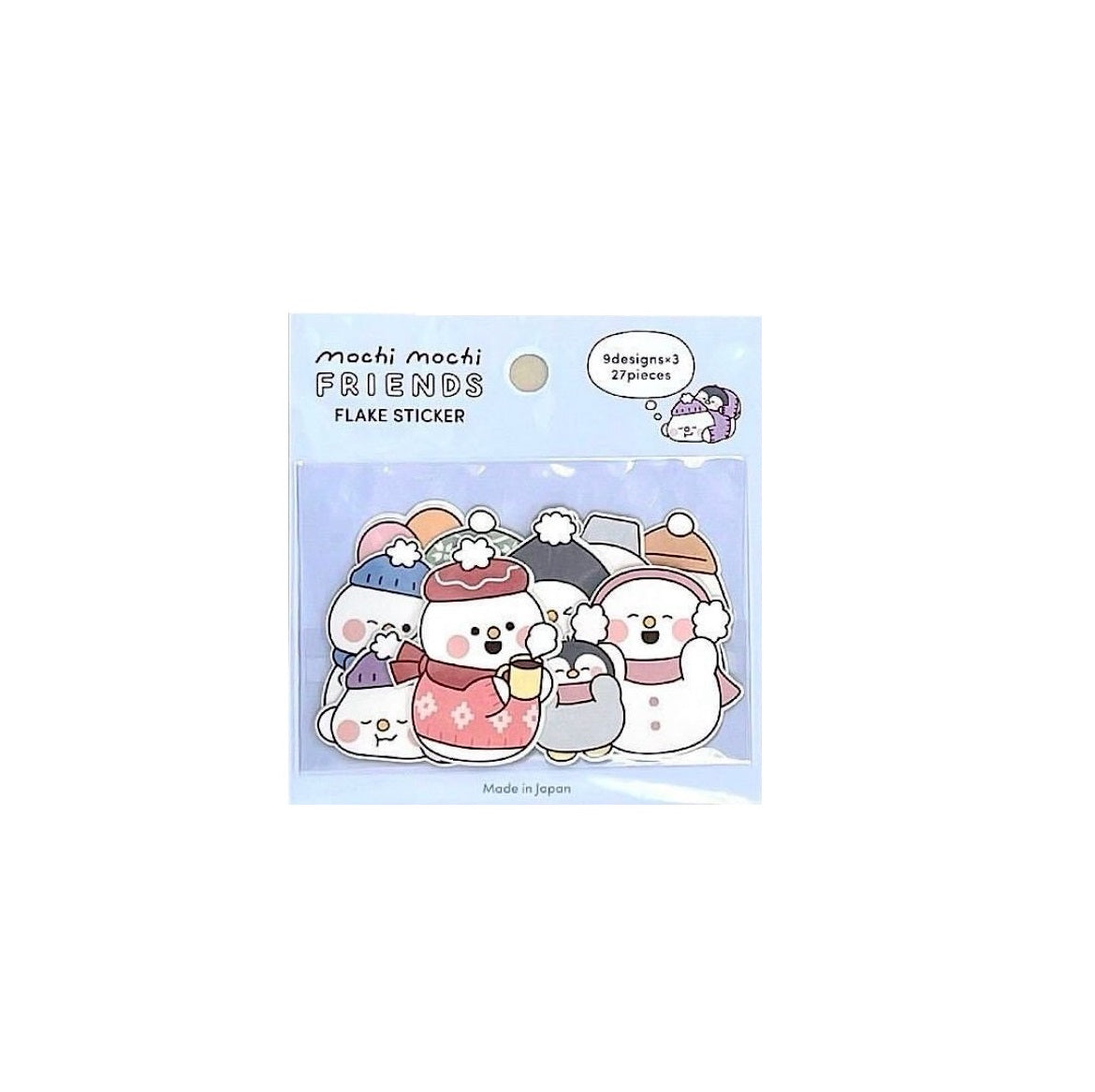 Gaia Mochi Mochi Friends Flake Sticker Snowman