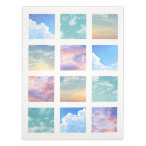 Kyowa Tracing Square Seal Sky Color Sticker