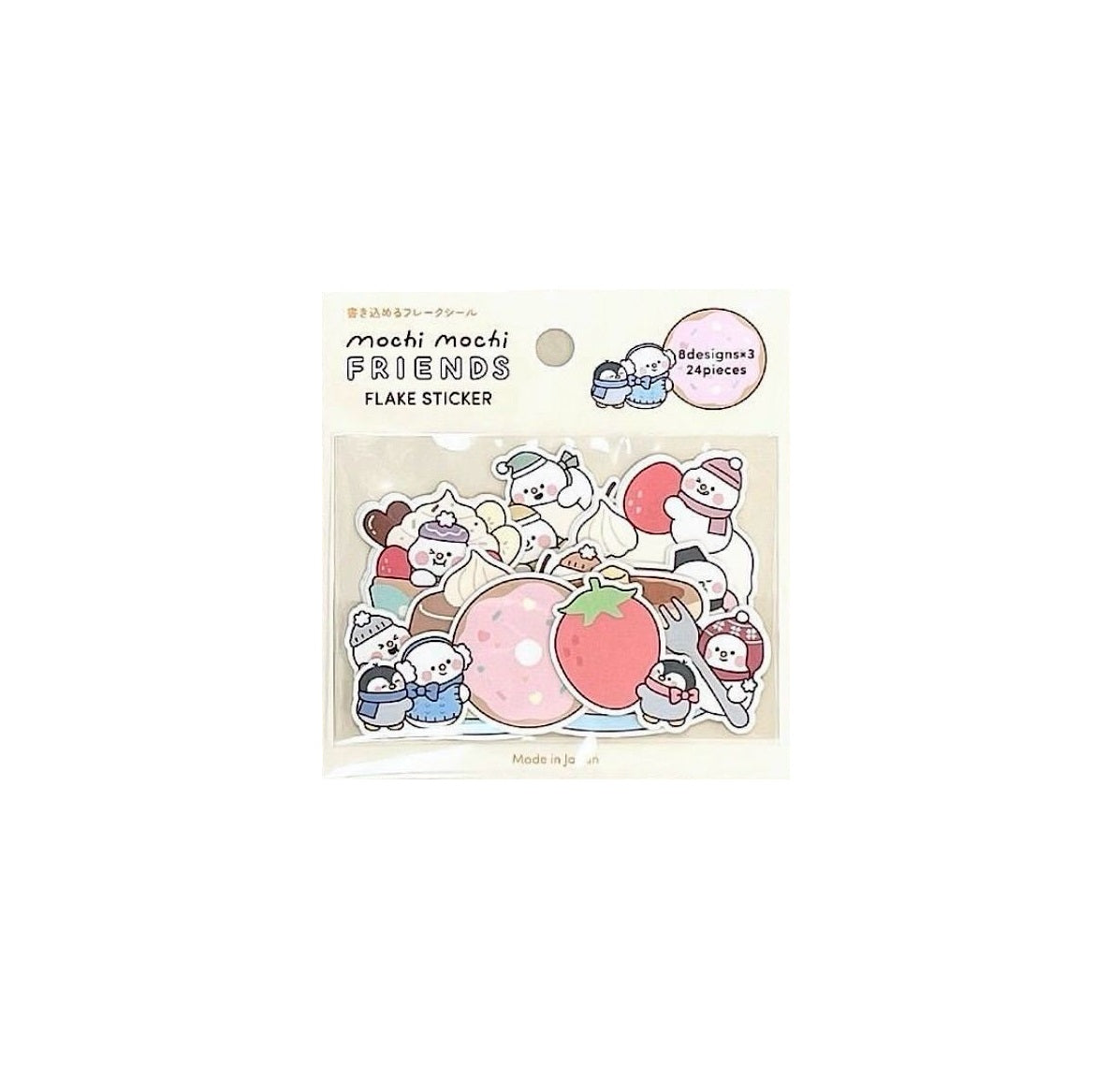 Gaia Mochi Mochi Friends Flake Sticker Snowman
