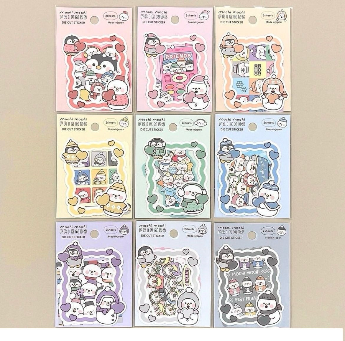 Gaia Mochi Mochi Friend Die Cut Sticker Snowman