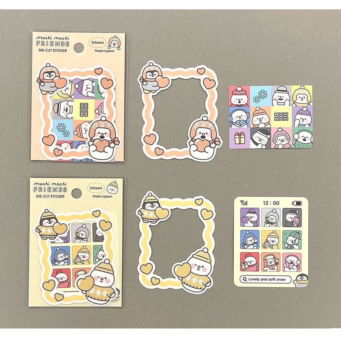 Gaia Mochi Mochi Friend Die Cut Sticker Snowman