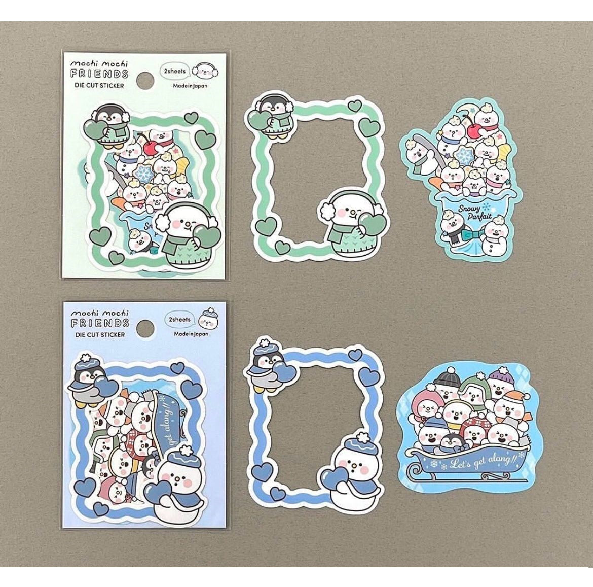 Gaia Mochi Mochi Friend Die Cut Sticker Snowman