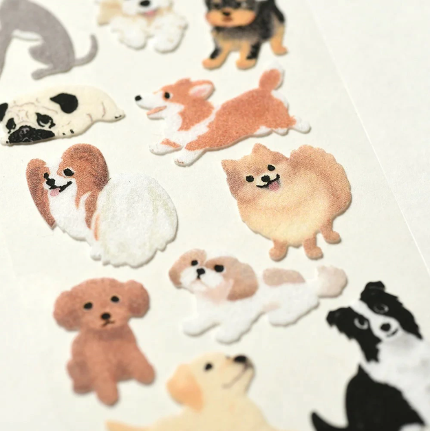 G.C. Press Brushed Stickers With Dogs
