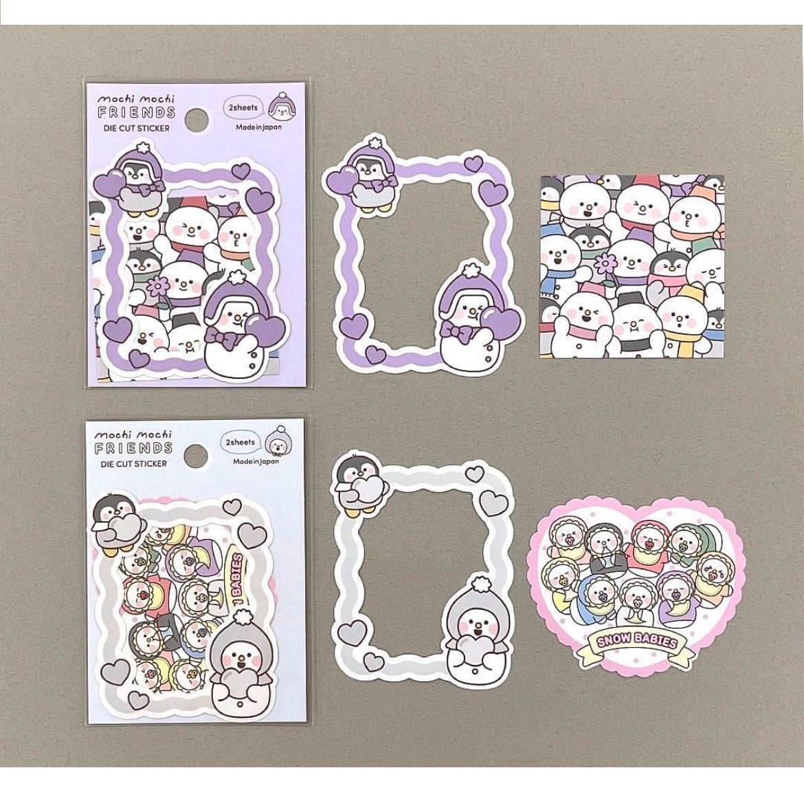 Gaia Mochi Mochi Friend Die Cut Sticker Snowman