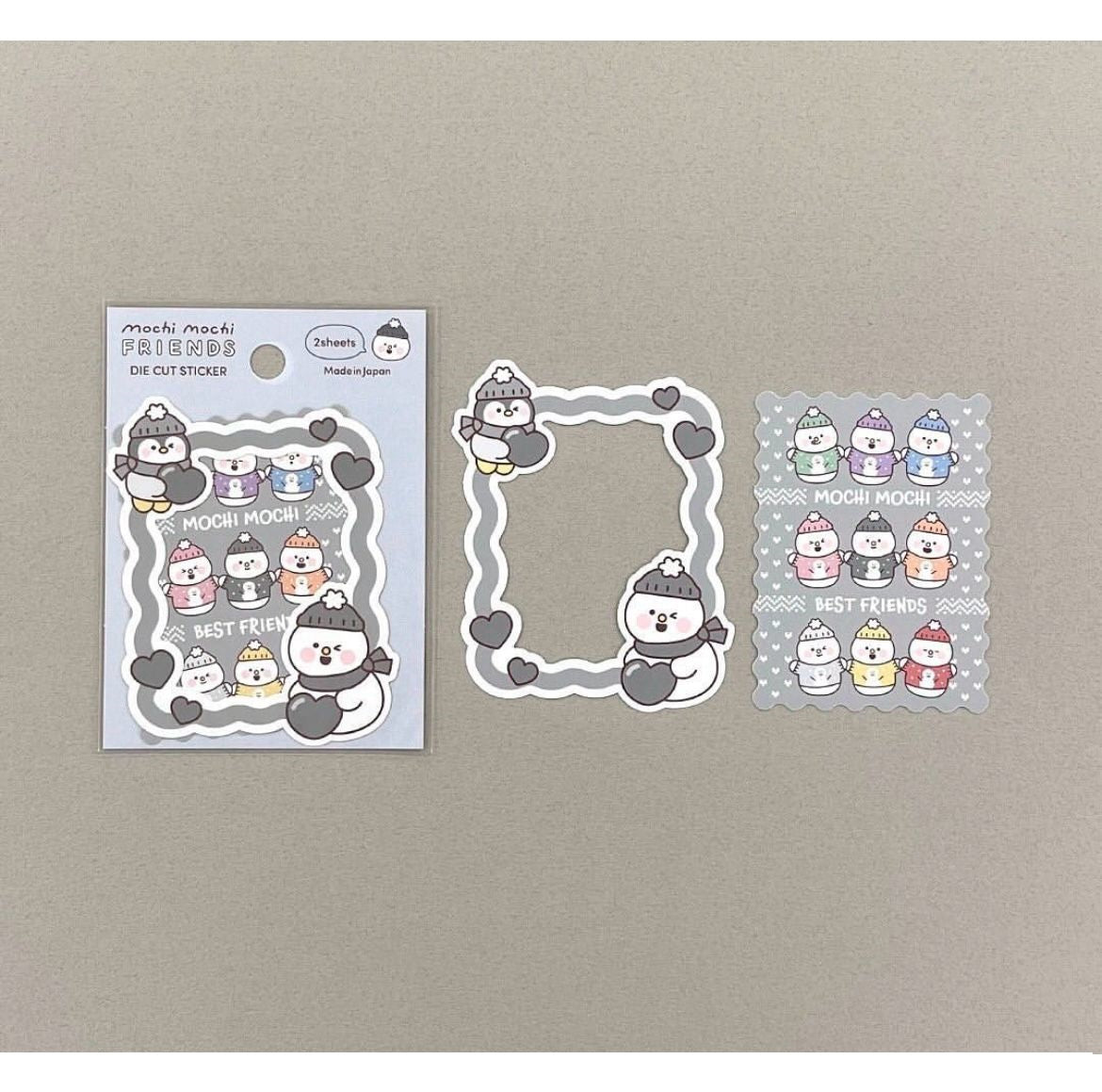 Gaia Mochi Mochi Friend Die Cut Sticker Snowman