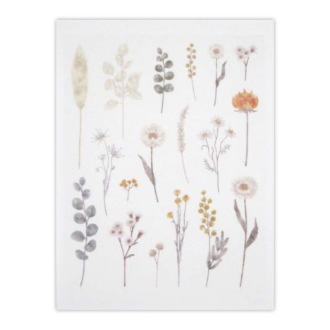 Kyowa Tracing Die Cut Stickers Dried Flowers