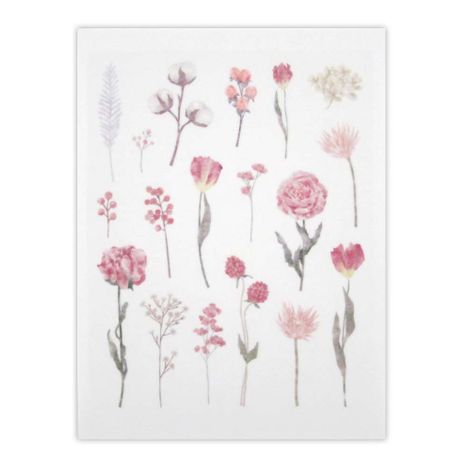 Kyowa Tracing Die Cut Stickers Dried Flowers