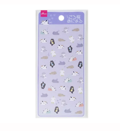Daiso Sticker Sheet Lazy Animal
