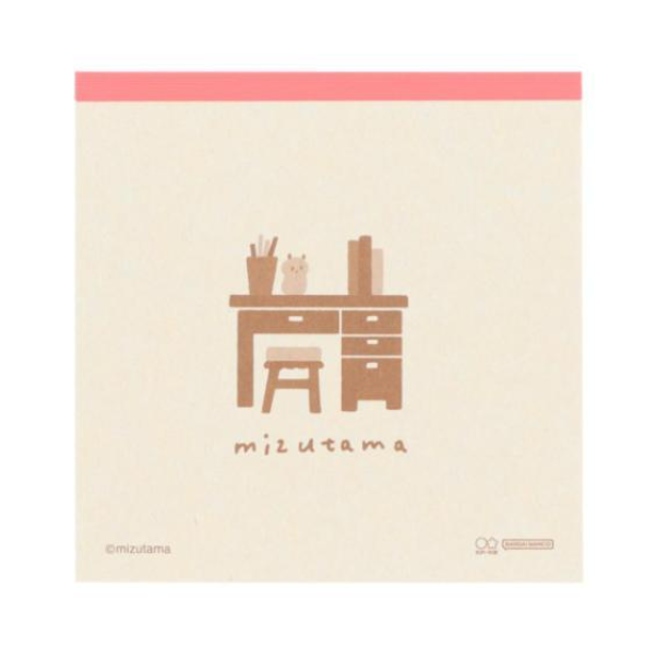Mizutama Sunstar Square Notepad Retro Pattern