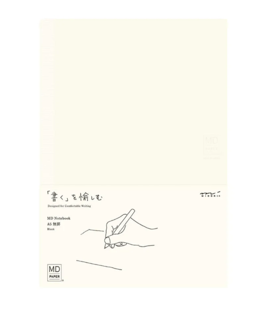 Midori MD Paper Blank  A5 Plain Notebook