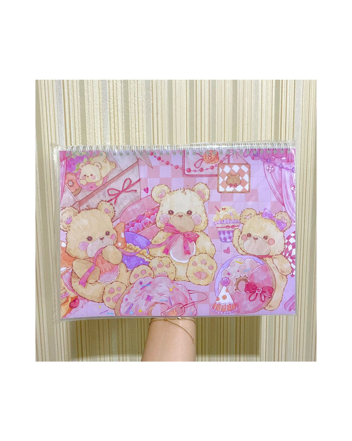 Cute Baby Brown Bear Pet Sticker Book A4 Size