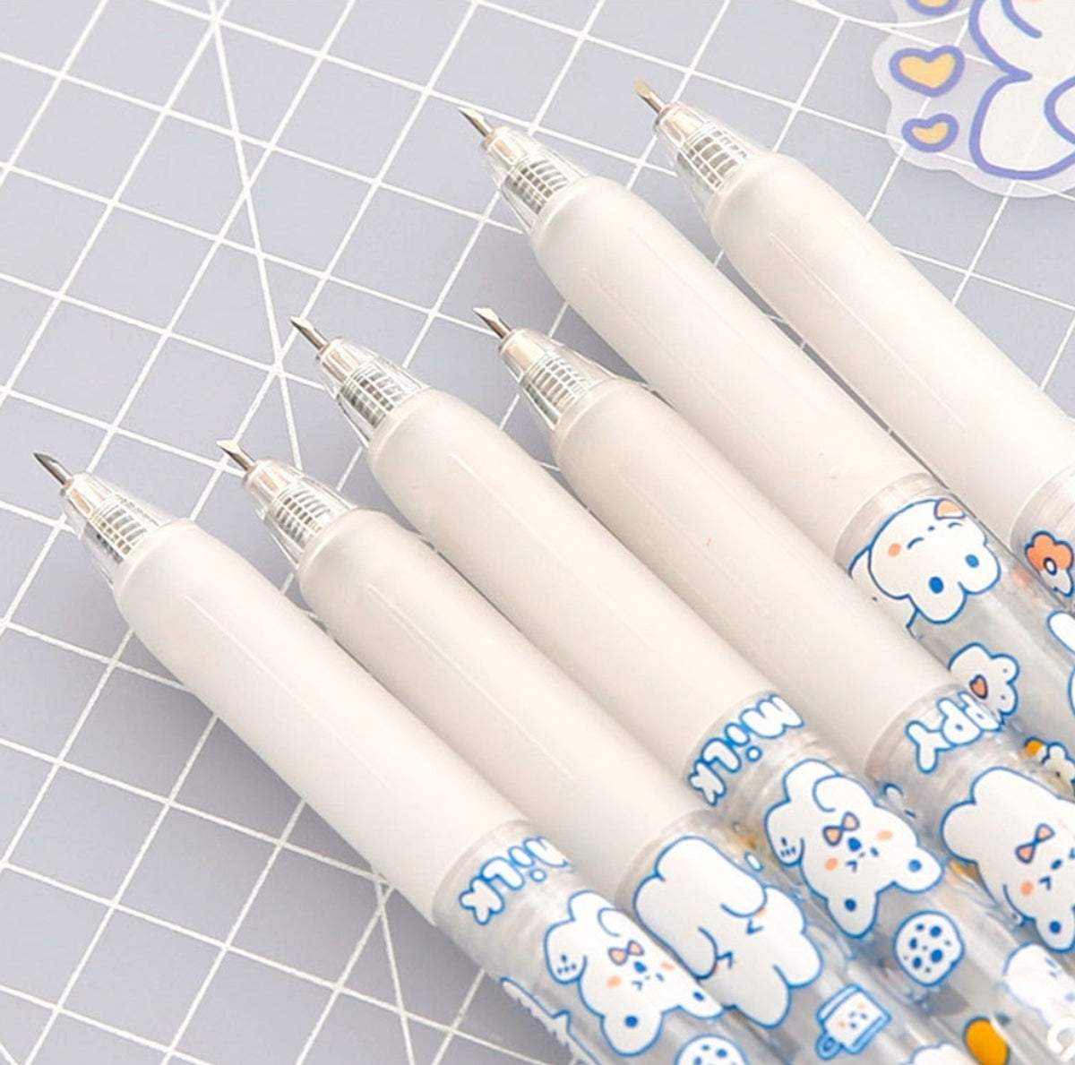 Telado Cream Rabbit Diary Press Ballpoint Pen