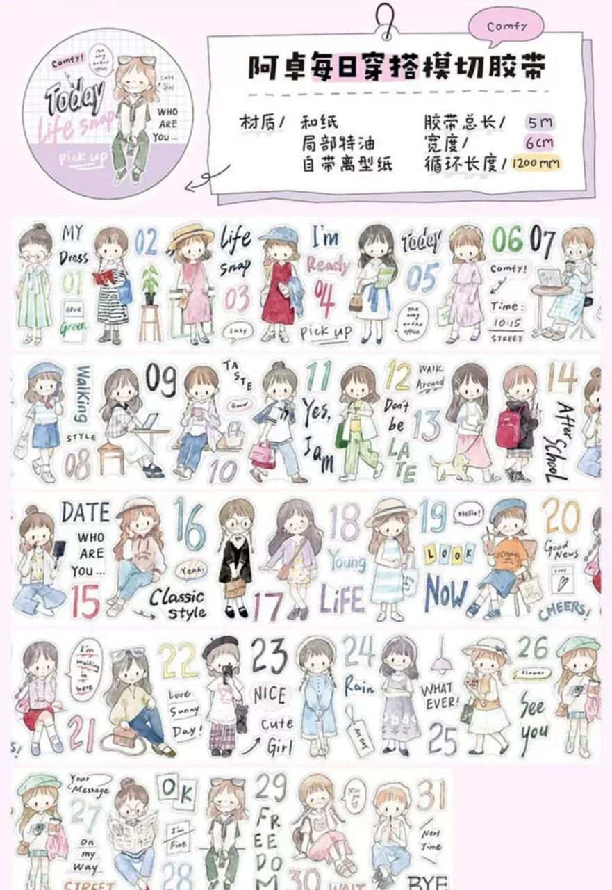 Molinta Washi Masking Tape Roll Vol.2