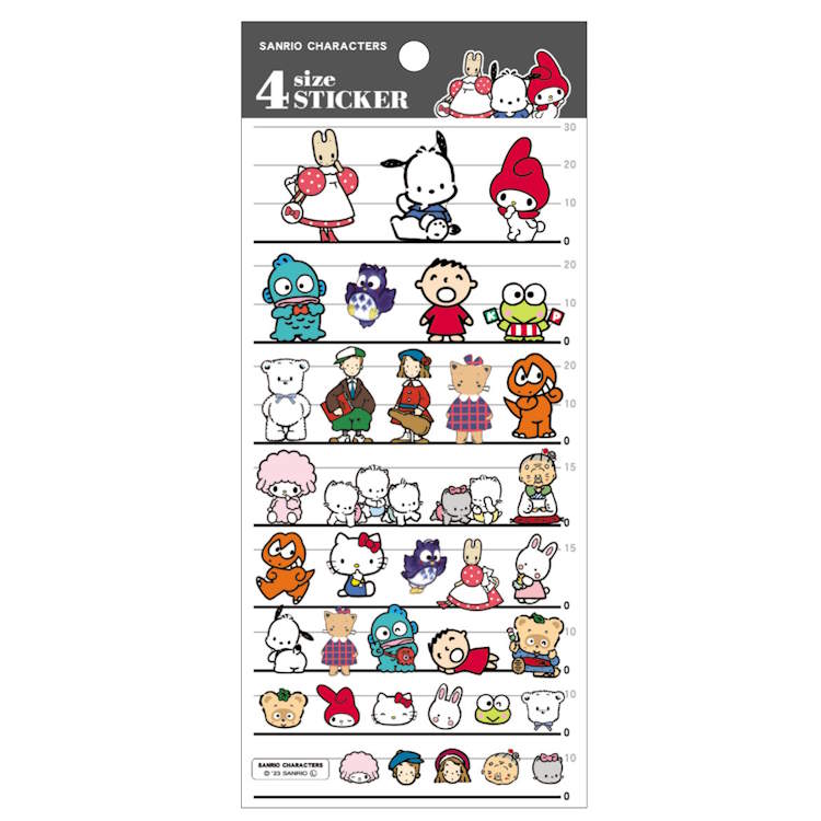 Sanrio Characters 4 Size Sticker Cute Model Clear Seal